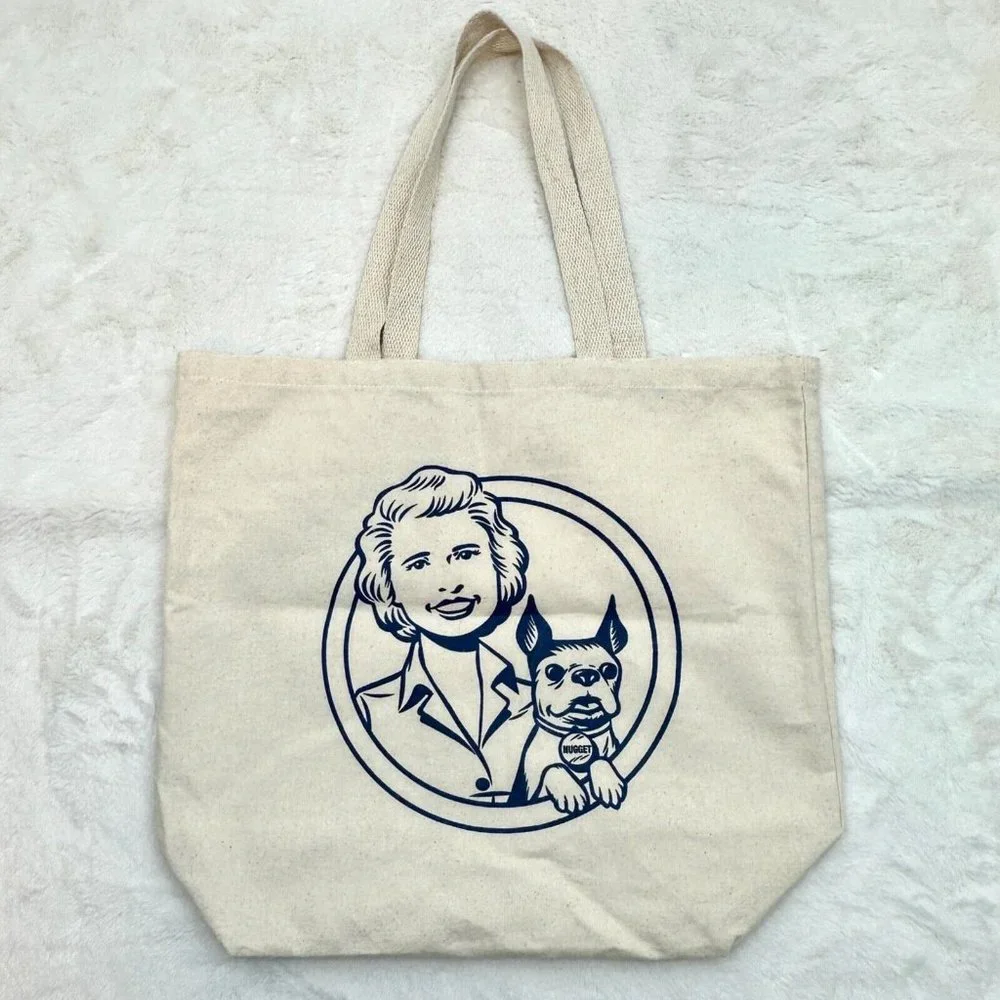 Nelle s All-Natural 12  Cotton Tote Shopping Bag Off White
